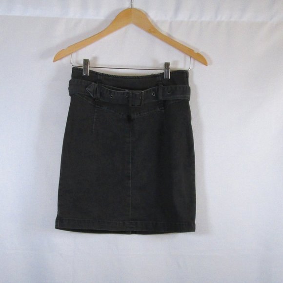 Free People Womens Black Mini Skirt w\ Belt Size 6 Pre-owned Good Condit… - Picture 1 of 8